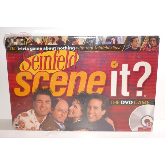 Mattel 2008 Scene It? Seinfeld (DVD Video Game, 2008) SEALED - Picture 1 of 8